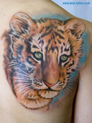 Фото и  значения татуировки Тигр. X_3ffd6c62